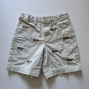 Vineyard Vines Khaki Embroidered Logo Shorts - Size 5